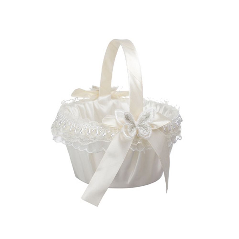 Wedding Hampers - Słodki Koronkowy Koszyk na Kwiaty Ślubne