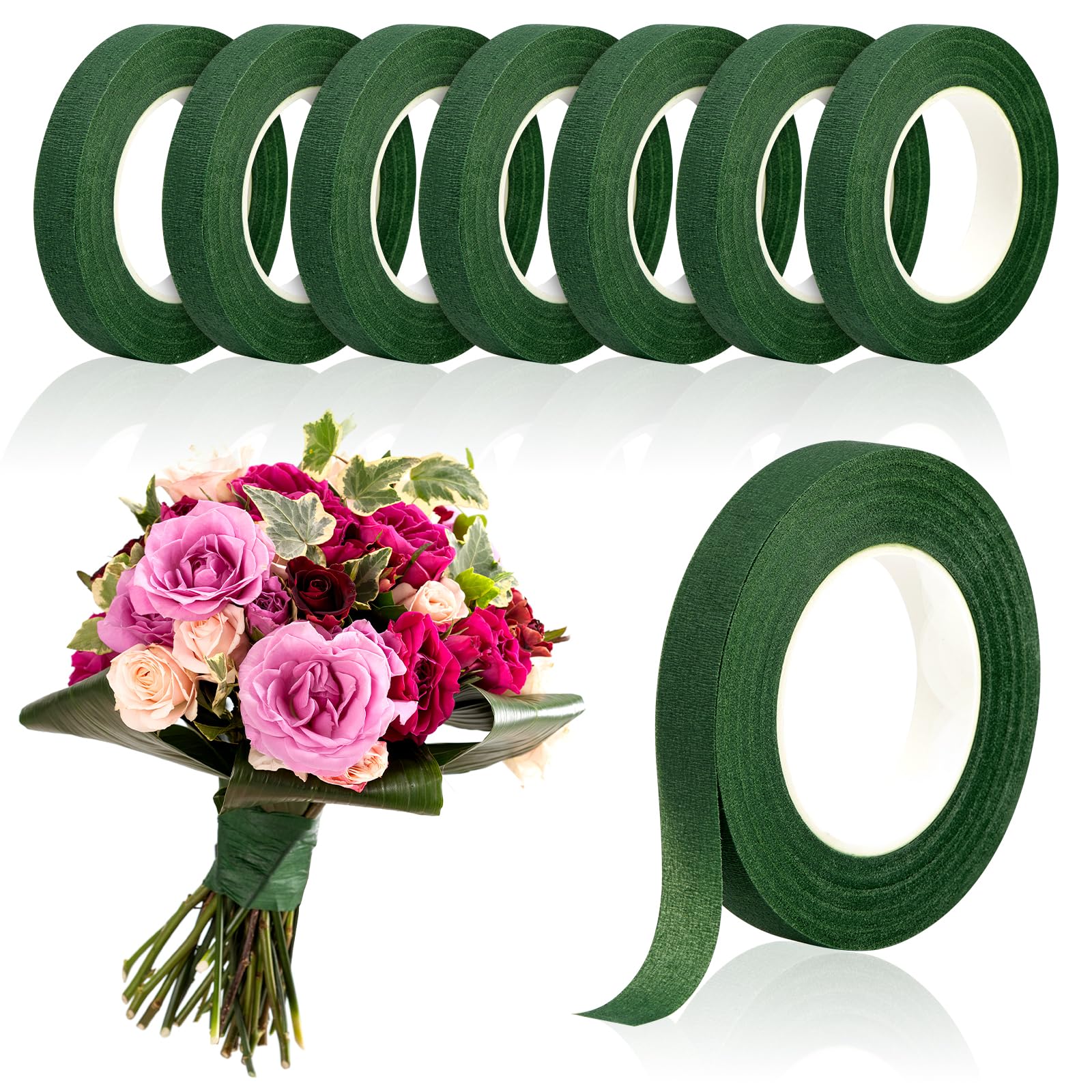 Wedding Supply Decor - 20 jardów zielonej taśmy florystycznej do