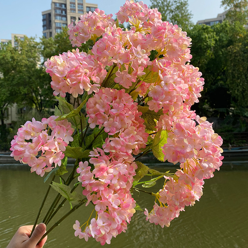 3 szt. Hortensja z 4 główkami, – Wedding Decor Supply Store recenzja i cena