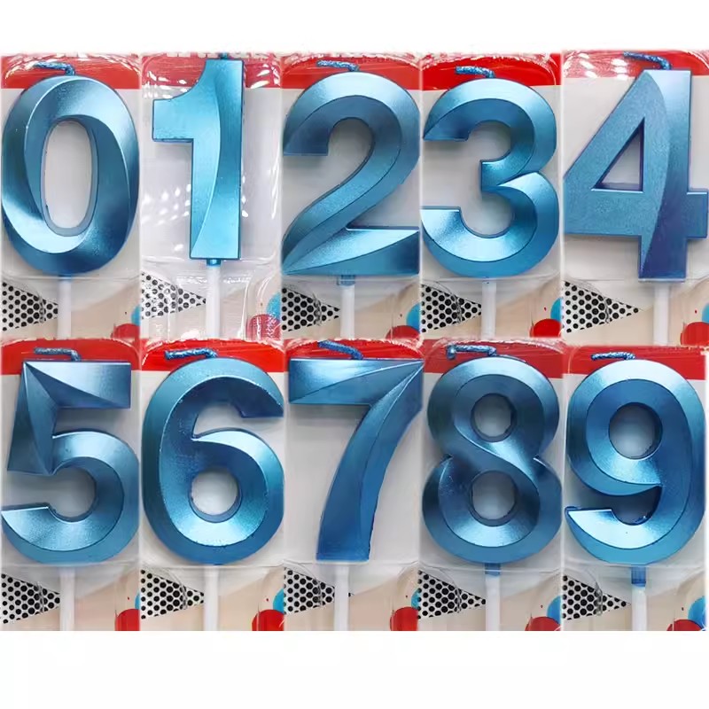 Niebieskie Świeczki Numerowe n – Unity Candle Set recenzja i cena