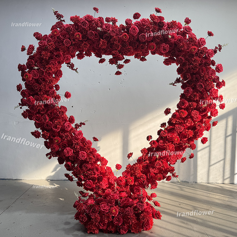 Czerwone, łukowate, sztuczne k – Wedding Arch Flower recenzja i cena
